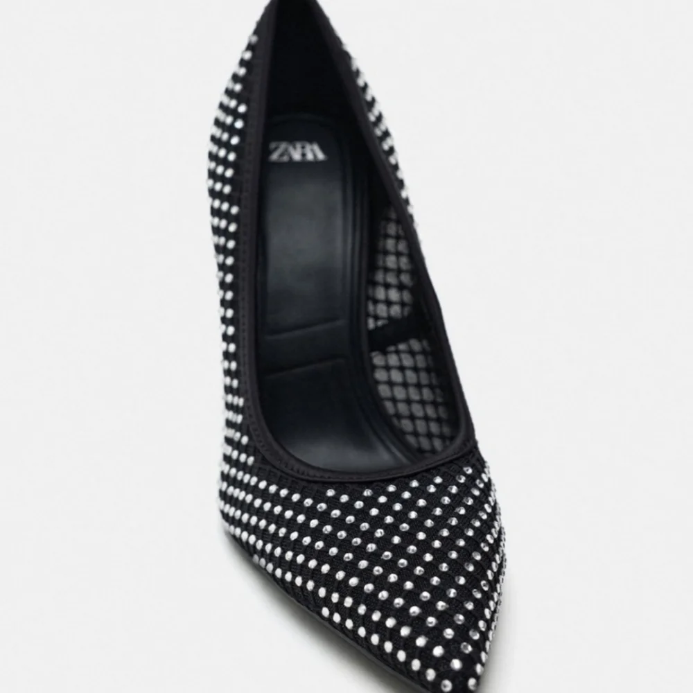 HEELED SHOES WITH RHINESTONES SIZE 6.5 - Picture 6 of 7